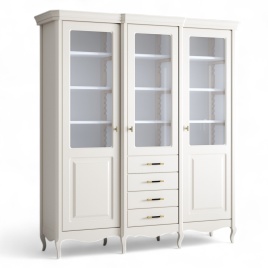 Библиотека 3 двери с ящиками