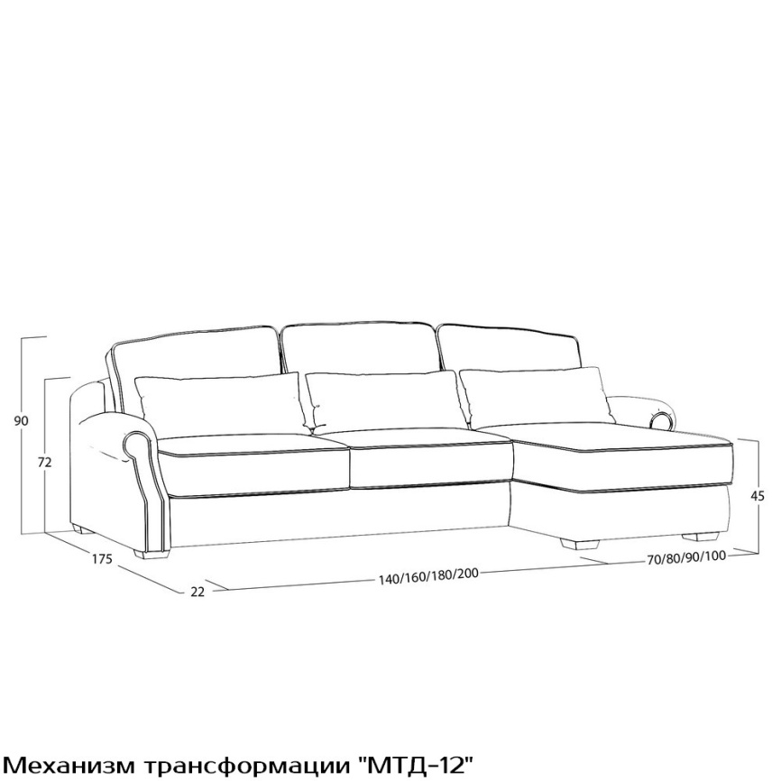 Диван Кейн (с механизмом) фото 8
