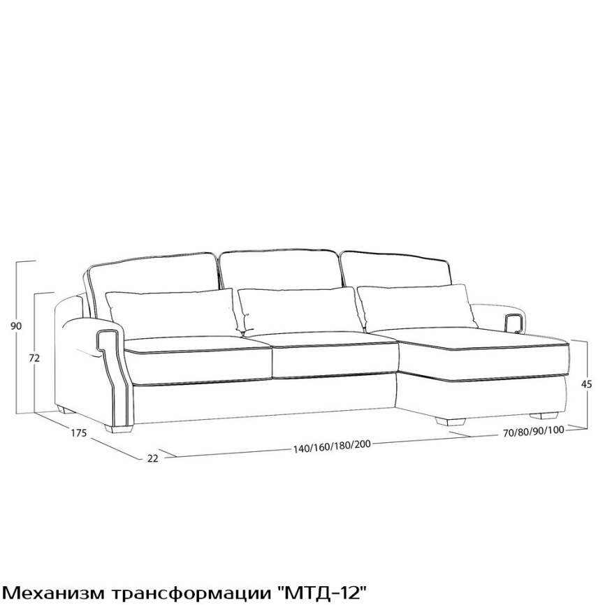 Диван Квадра (с механизмом) фото 8