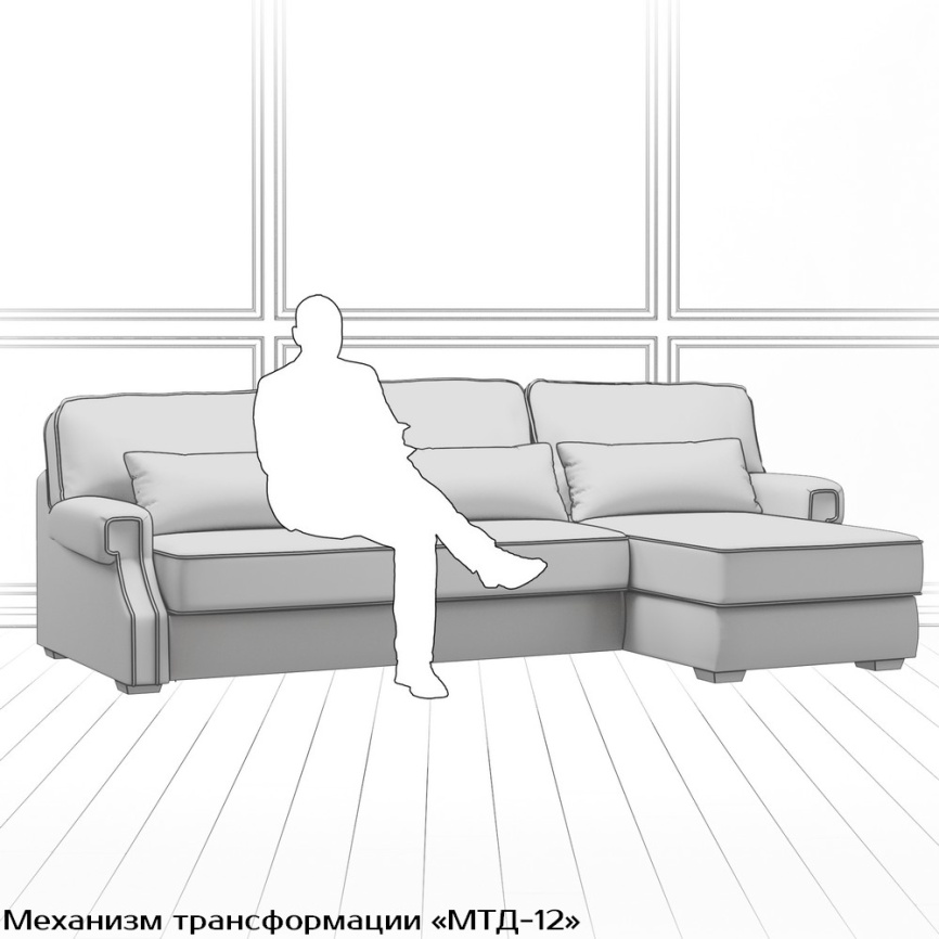 Диван Квадра L (с механизмом) фото 4