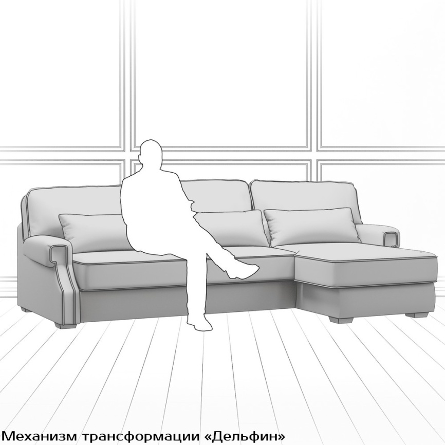 Диван Квадра L (с механизмом) фото 6